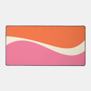 Vagues simples 2 en rose, orange et crème