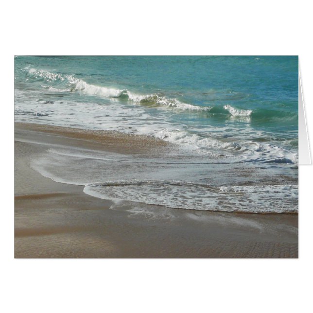 Vagues sur la plage bleu turquoise Océan (Devant horizontal)