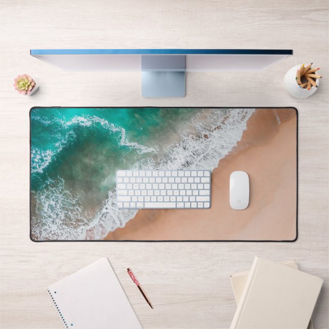Vagues sur la plage de sable (Bureau 1)