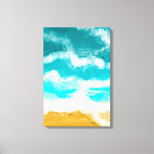 Vagues Turquoise Côtière Bord de mer Toile Océan I