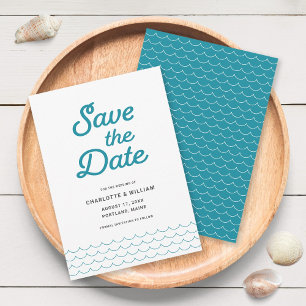 Vagues Turquoise Enregistrer la carte Date