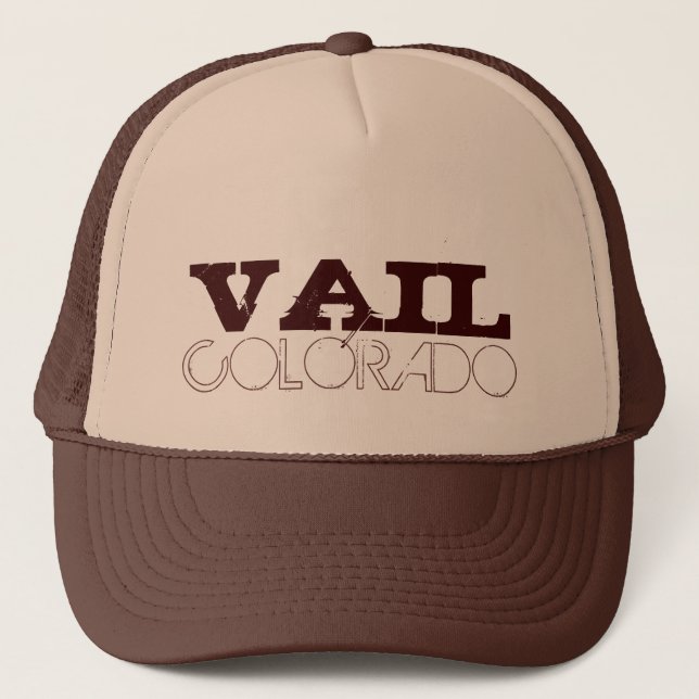 Vail Colorado casquette brun simple (Devant)