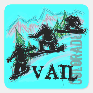 Vail Colorado stickers snowboard