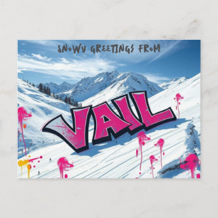 Vail Ski Resort Colorado graffiti Carte postale