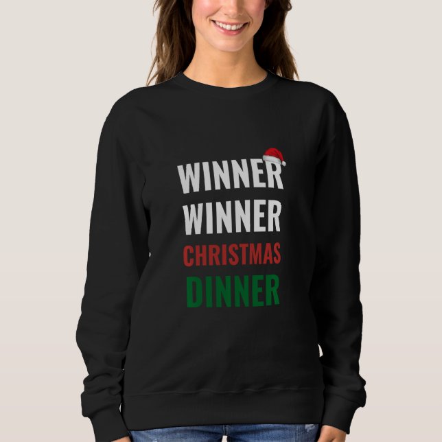 Vainqueur Dîner de Noël Vilain Sweat de Noël (Devant)