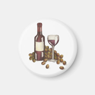Vaisseau Bouteille Rouge Vin Bar Magnet