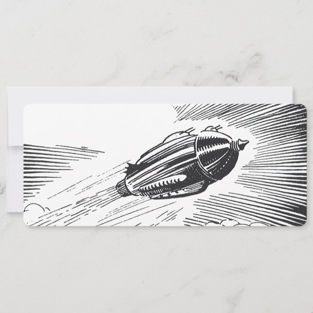 Vaisseau spatial de science-fiction vintage dans l (Devant)