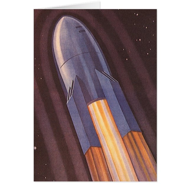 Vaisseaux spatiaux de science-fiction vintage fusé (Devant)