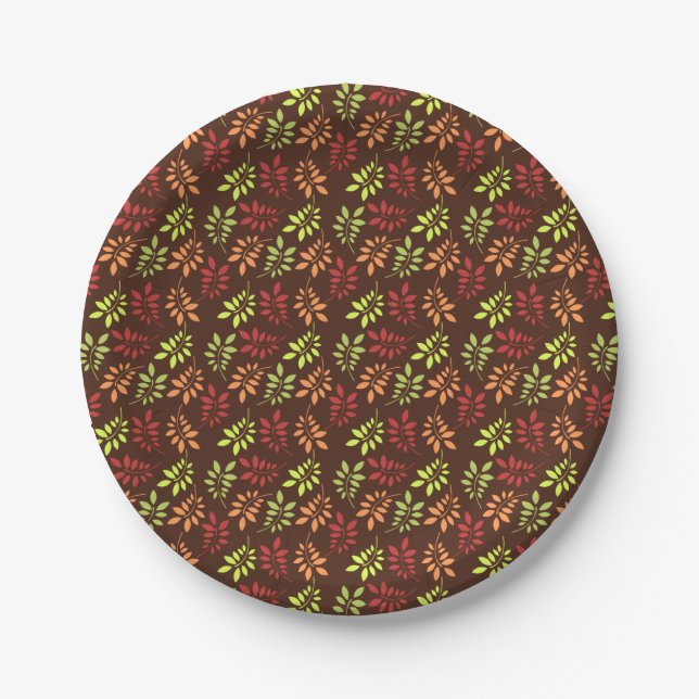 Vaisselle de fête pour feuilles d'automne assiette (Devant)