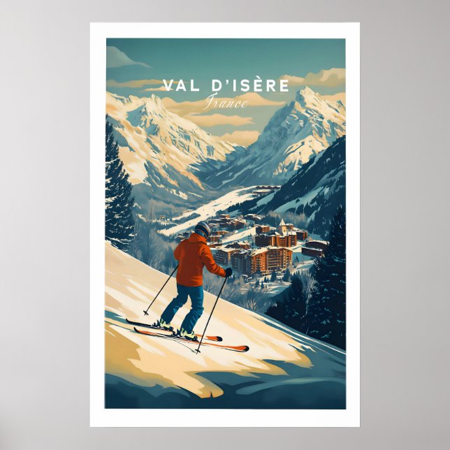 Val-dIsère décoration murale impression ski 1 (Devant)