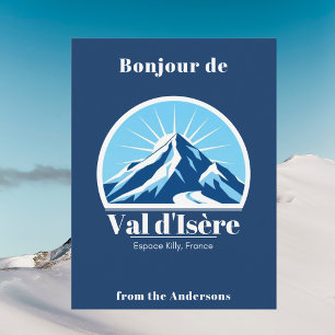 Val d'Isère France savoie bleu Carte postale