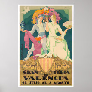 Valence Espagne Art Vintage Impression Festivals E