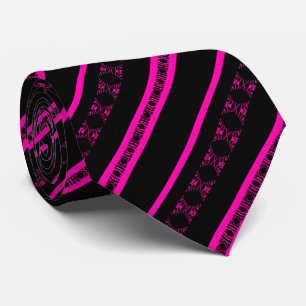 VALENTIN – Cravate noire et fuchsia