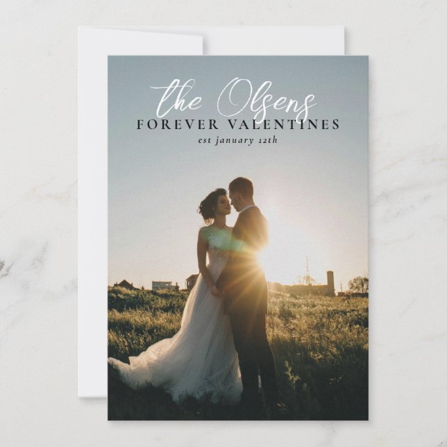 "Valentin pour toujours" Carte photo de la Saint V (Devant)