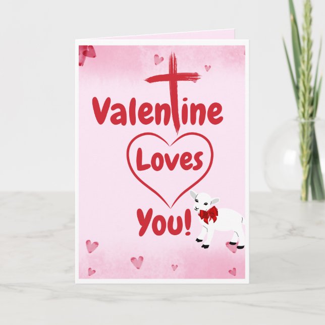 Valentine aime votre carte de voeux (Devant)