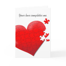 Valentine amour coeur jigsaw puzzle carte