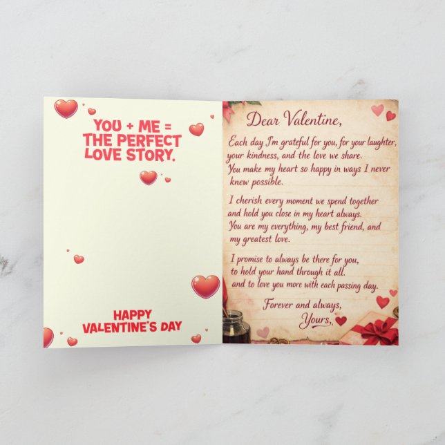 VALENTINE AND MARRIAGE CARD (Intérieur)