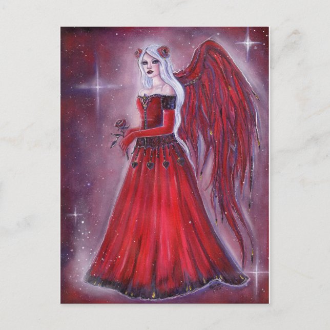 Valentine Angel art par Renee Lavoie Carte de vaca (Devant)