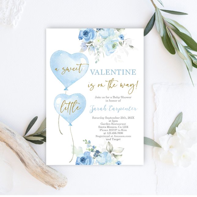 Valentine Baby shower Boy Invitation (Créateur téléchargé)