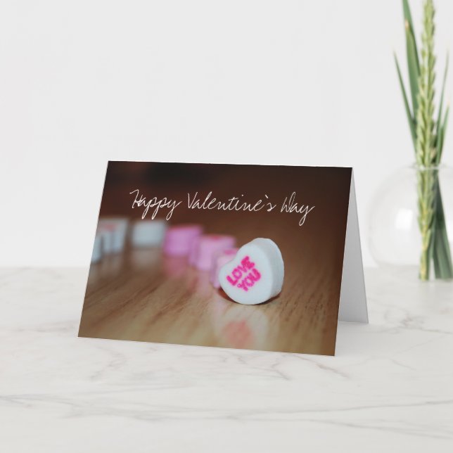 Valentine Candy Hearts - Carte d'amour de la Saint (Devant)