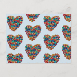 Valentine Coeurs, Coeurs dessin Carte postale