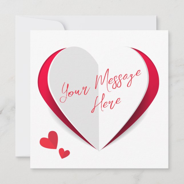 Valentine Cute Paper Hearts Script (Devant)