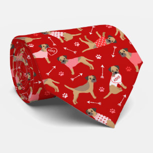 Valentine Frontière Terrier Cravate Motif