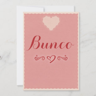 Valentine Heart Bunco Invitation