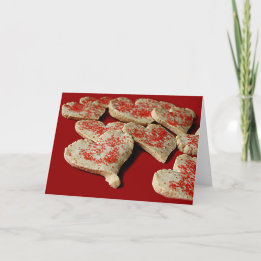 Valentine Heart Cookies de sucre Carte de vacances