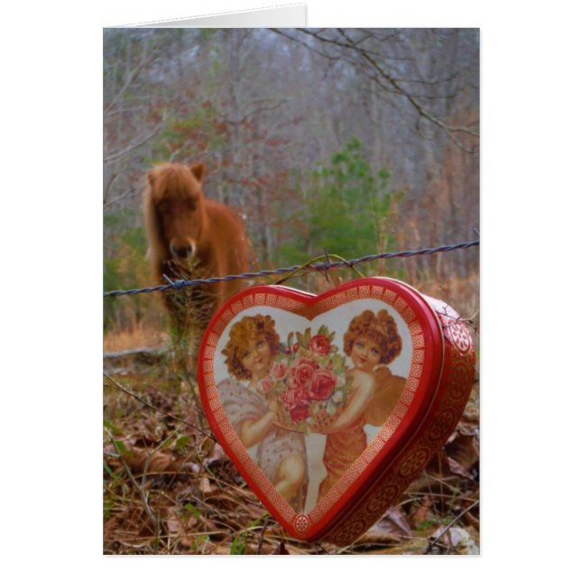 Valentine Heart Miniature Brown Horse (Devant)