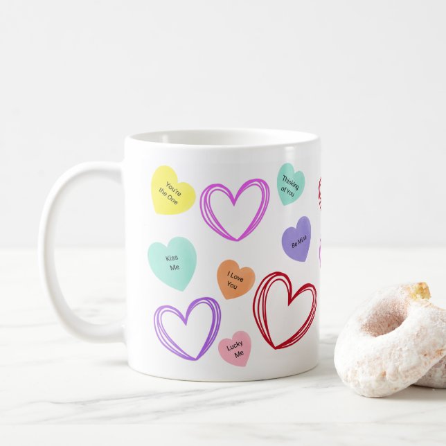 Valentine Heart Mug (Avec donut)