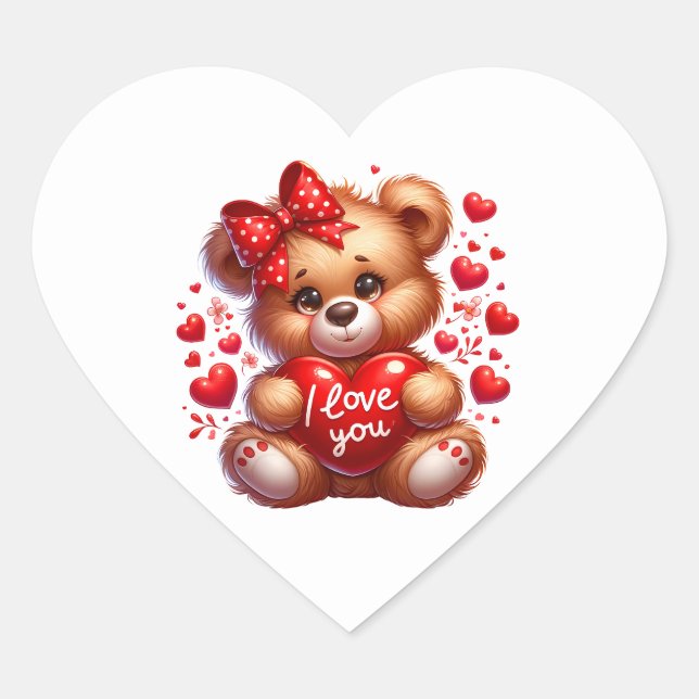 Valentine Heart Stickers (Devant)