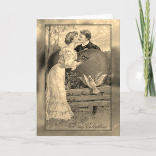 Valentine Kiss - Carte Valentine Vintage