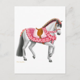 Valentine la carte postale de cheval de défilé