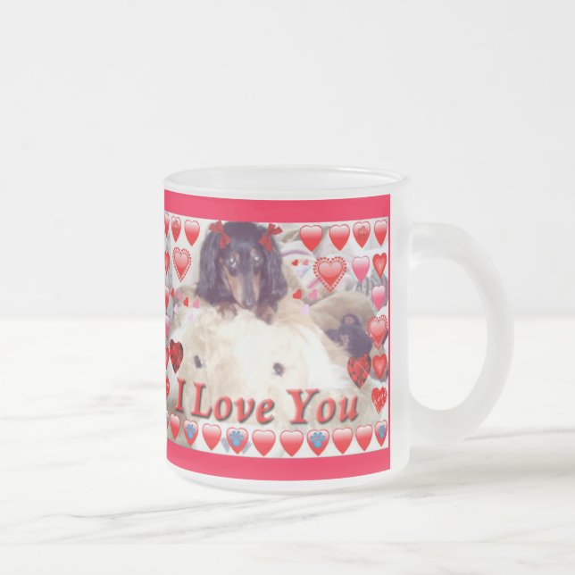 VALENTINE MUGS - CADEAUX - MINI DACHSHUND JE VOUS  (Droit)