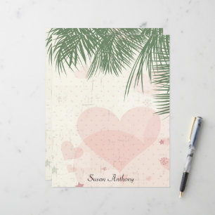 Valentine Palm Tree Plage romantique Stationnaire