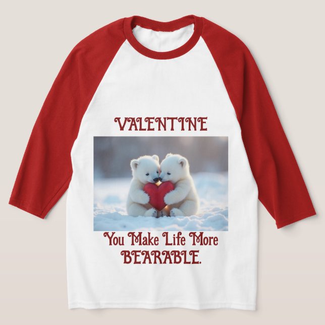 Valentine Polar Bear Cubs T-Shirt (Poser)