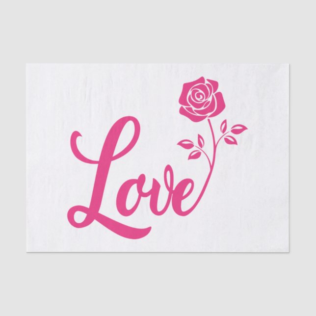 Valentine pour vous pour toujours Papier de soie (Recto)