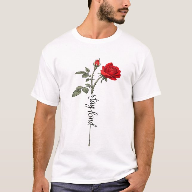 Valentine Rose Graphic Men’s T-Shirt  (Devant)
