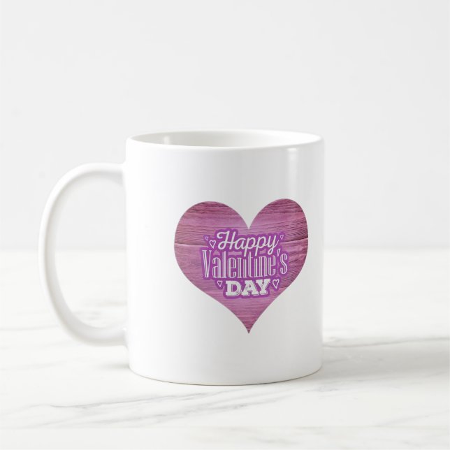 Valentine’s Day Heart & Love Mug Design (Gauche)