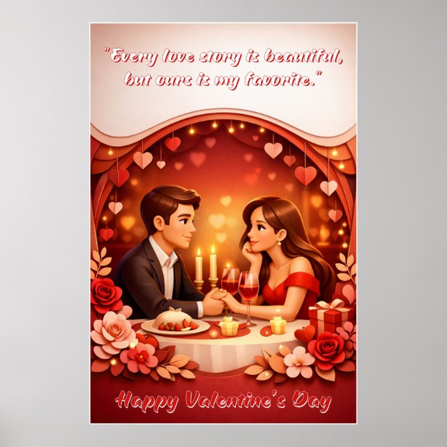 Valentine’s Day Love Quote Poster (Devant)