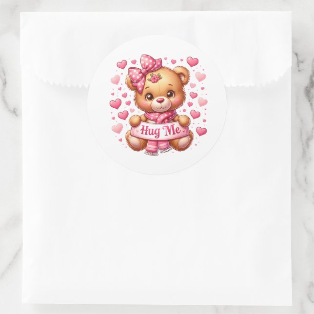 Valentine Teddy Stickers (Sac)