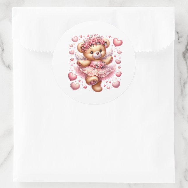 Valentine Teddy Stickers (Sac)