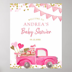Valentine Truck Sweetheart Affiche de bienvenue