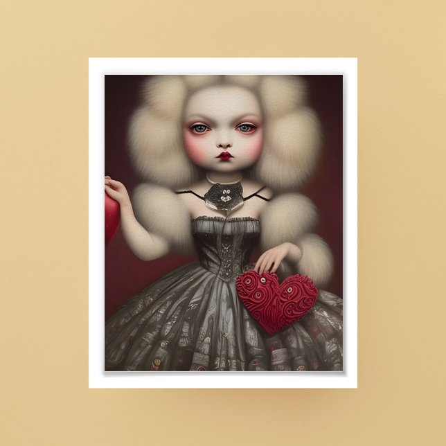 Valentine | Une affiche de poupée gothique excentr (Créateur téléchargé)