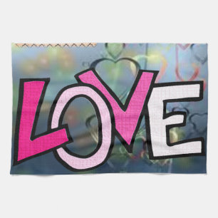 valentines aiment la serviette de cuisine