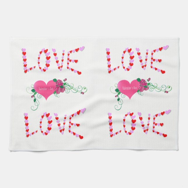 valentines amour cuisine serviette (Horizontal)