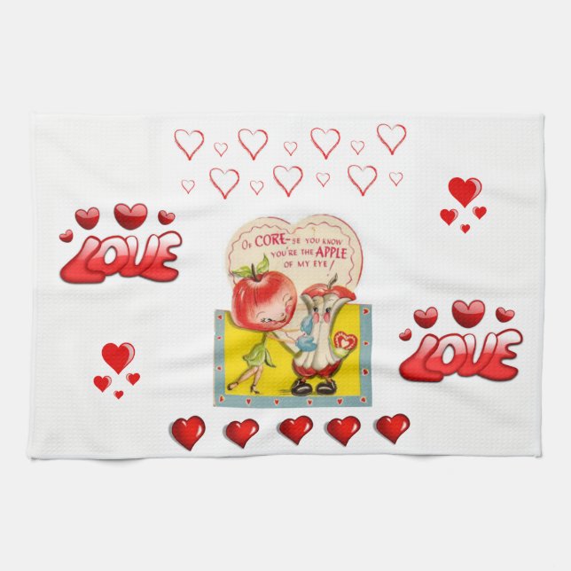 valentines amour cuisine serviette (Horizontal)