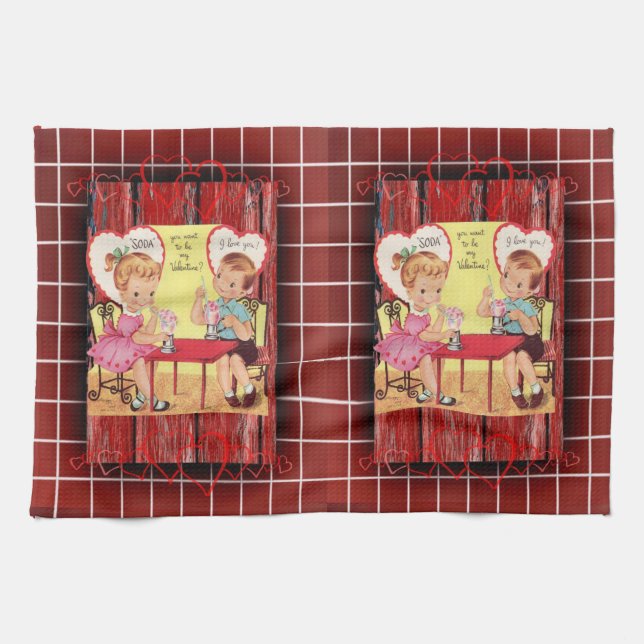 valentines amour cuisine serviette (Horizontal)