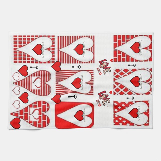 valentines amour cuisine serviette (Horizontal)